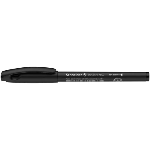 Tűfilc, 0,4 mm, SCHNEIDER "Topliner 967", fekete