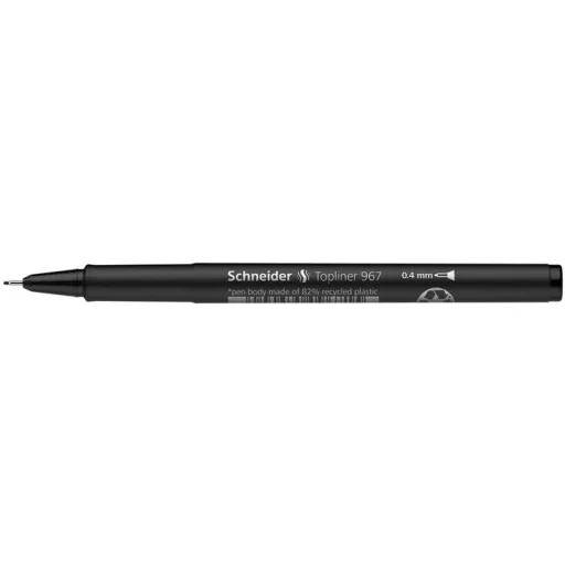 Tűfilc, 0,4 mm, SCHNEIDER "Topliner 967", fekete