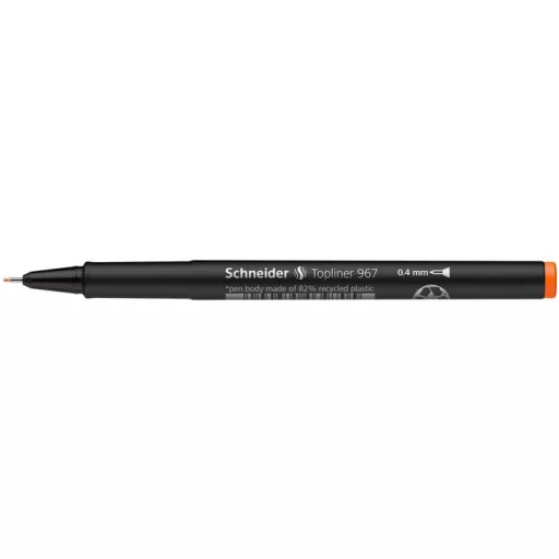 Tűfilc, 0,4 mm, SCHNEIDER "Topliner 967", narancssárga