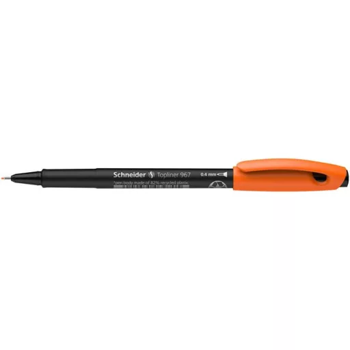 Tűfilc, 0,4 mm, SCHNEIDER "Topliner 967", narancssárga