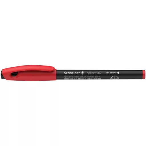 Tűfilc, 0,4 mm, SCHNEIDER "Topliner 967", piros