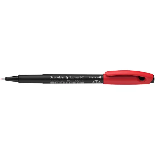 Tűfilc, 0,4 mm, SCHNEIDER "Topliner 967", piros
