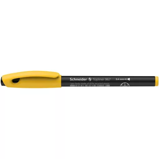 Tűfilc, 0,4 mm, SCHNEIDER "Topliner 967", sárga