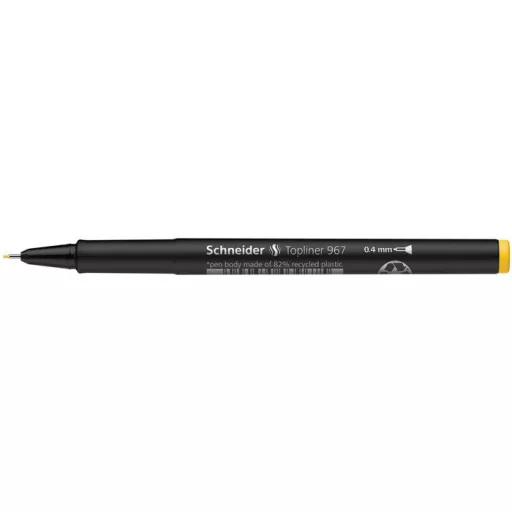 Tűfilc, 0,4 mm, SCHNEIDER "Topliner 967", sárga