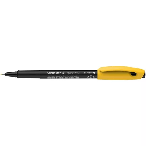 Tűfilc, 0,4 mm, SCHNEIDER "Topliner 967", sárga