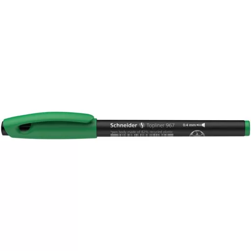 Tűfilc, 0,4 mm, SCHNEIDER "Topliner 967", zöld