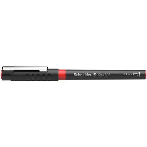 Rollertoll, 0,5 mm, tűhegyű, SCHNEIDER "XTRA 805", piros