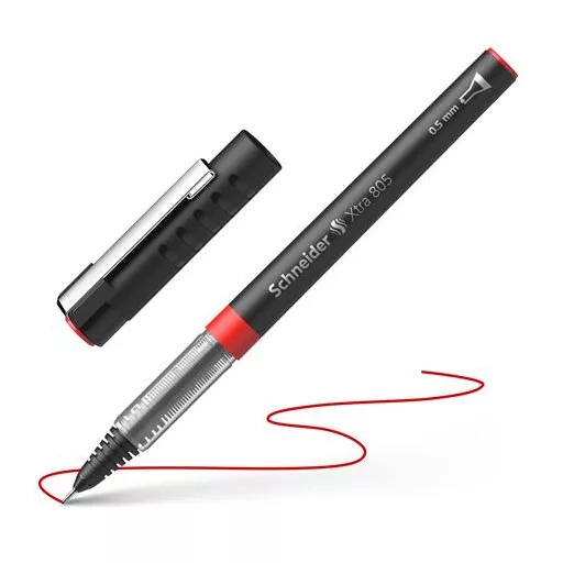 Rollertoll, 0,5 mm, tűhegyű, SCHNEIDER "XTRA 805", piros
