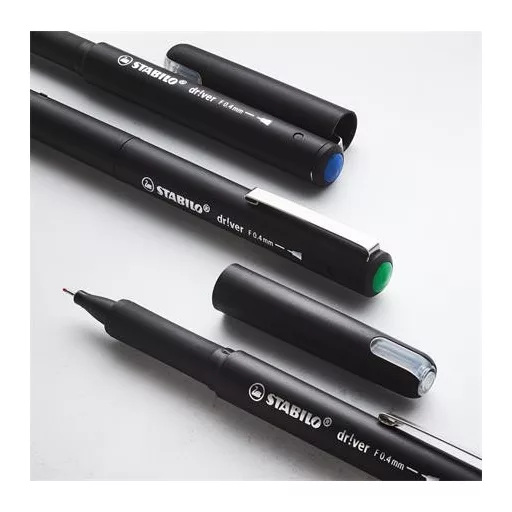 Tűfilc, 0,4 mm, STABILO "dr!ver", zöld