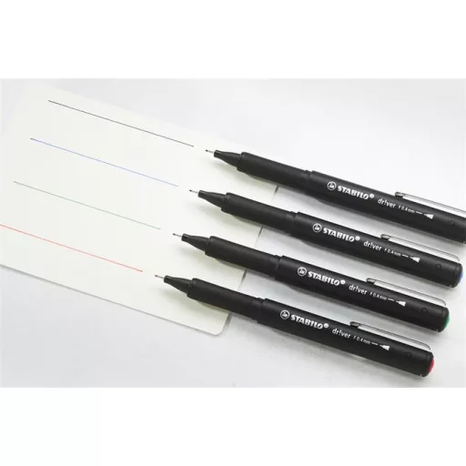 Tűfilc, 0,4 mm, STABILO "dr!ver", fekete