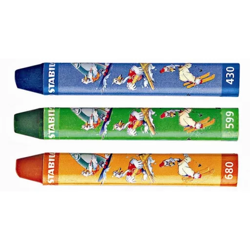 Olajpasztell kréta, STABILO, 12 különböző szín