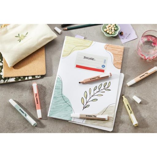 Szövegkiemelő készlet, 1-4 mm, STABILO "Swing cool NatureCOLORS", 4 különböző szín