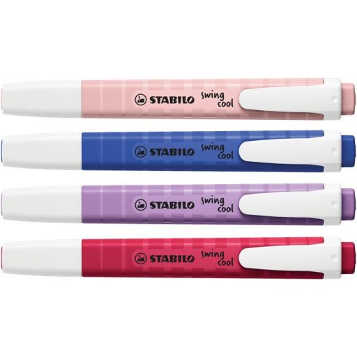 Szövegkiemelő készlet, 1-4 mm, STABILO "Swing Cool NatureCOLORS Wildflowers", 4 különböző szín