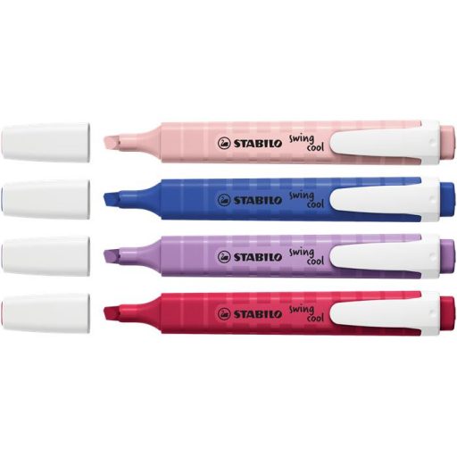 Szövegkiemelő készlet, 1-4 mm, STABILO "Swing Cool NatureCOLORS Wildflowers", 4 különböző szín