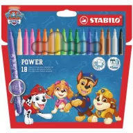   Filctoll készlet, vastag, 2 mm, STABILO "Power", Mancs őrjárat, 18 különböző szín
