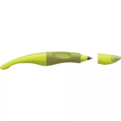 Rollertoll, 0,5 mm, balkezes, zöld tolltest, STABILO "EASYoriginal Start", kék