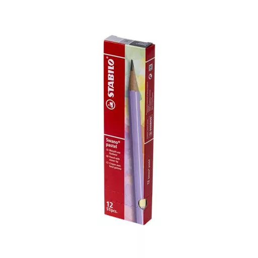 Grafitceruza radírral, HB, hatszögletű, STABILO "Swano Pastel", sárga