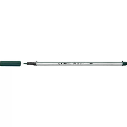 Ecsetirón, STABILO "Pen 68 brush", földeszöld