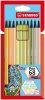 Filctoll készlet, 1 mm, STABILO "Pen 68", 10 különböző szín