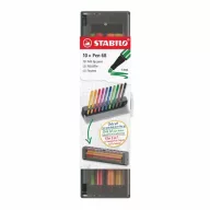   Filctoll készlet, 1 mm, STABILO "Pen 68", 10 db-os asztali készlet