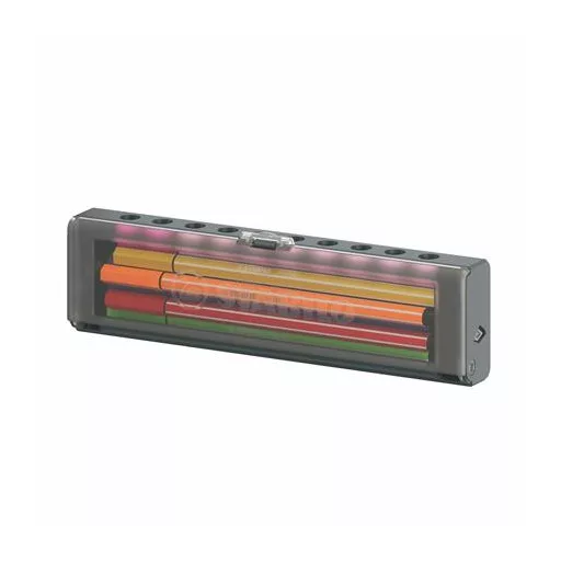 Filctoll készlet, 1 mm, STABILO "Pen 68", 10 db-os asztali készlet