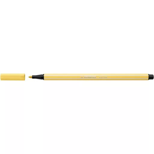 Filctoll, 1 mm, STABILO "Pen 68", világossárga