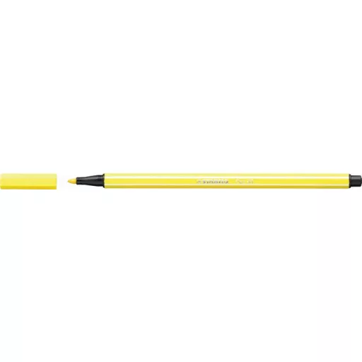 Filctoll, 1 mm, STABILO "Pen 68", citromsárga