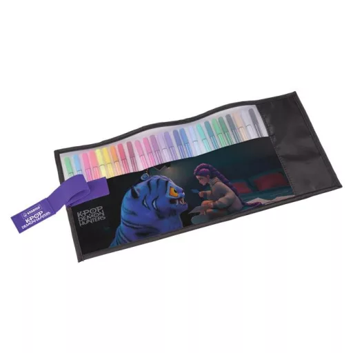 Filctoll készlet, felcsavarható szett, 1 mm, STABILO "Pen 68" "K-Pop démonvadászok", 25 különböző szín
