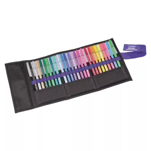 Filctoll készlet, felcsavarható szett, 1 mm, STABILO "Pen 68" "K-Pop démonvadászok", 25 különböző szín