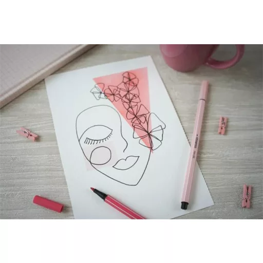Filctoll készlet, 1 mm, STABILO "Pen 68", 30 különböző szín