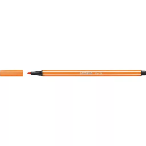 Filctoll, 1 mm, STABILO "Pen 68", halvány narancssárga