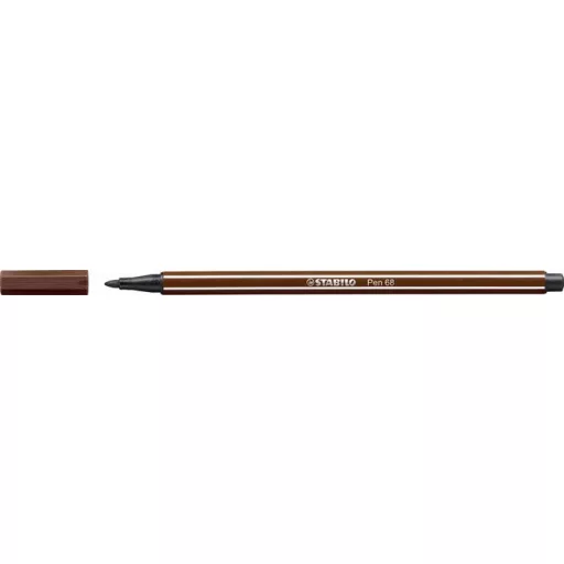 Filctoll, 1 mm, STABILO "Pen 68", barna