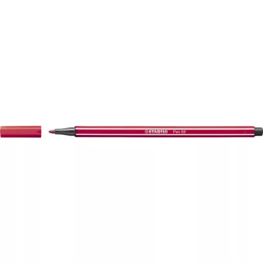 Filctoll, 1 mm, STABILO "Pen 68", sötétpiros