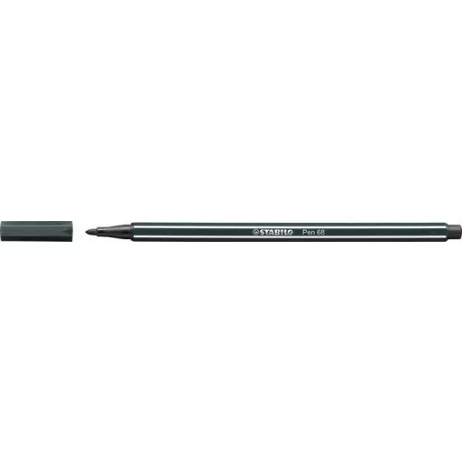 Filctoll, 1 mm, STABILO "Pen 68", sötétzöld