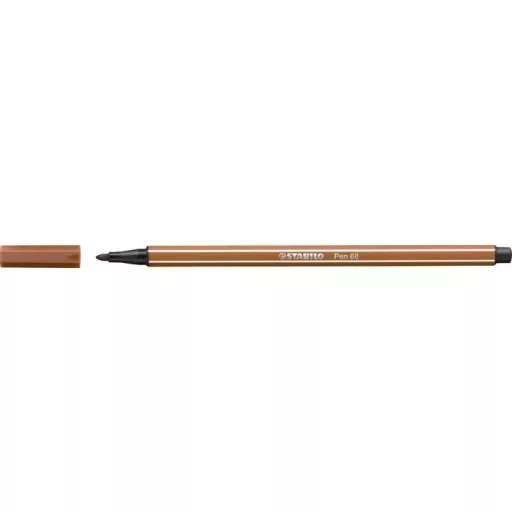 Filctoll, 1 mm, STABILO "Pen 68", vörösbarna