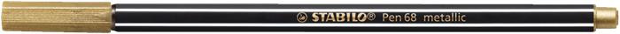 Filctoll, 1,4 mm, STABILO "Pen 68 metallic", arany