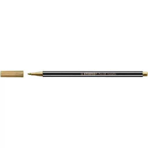 Filctoll, 1,4 mm, STABILO "Pen 68 metallic", arany