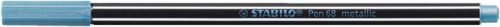 Filctoll, 1,4 mm, STABILO "Pen 68 metallic", metálkék