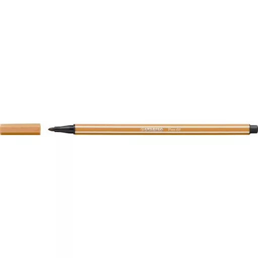 Filctoll, 1 mm, STABILO "Pen 68", sötétokker