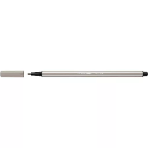 Filctoll, 1 mm, STABILO "Pen 68", melegszürke