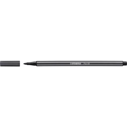 Filctoll, 1 mm, STABILO "Pen 68", mély szürke