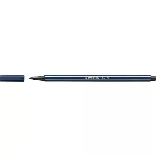 Filctoll, 1 mm, STABILO "Pen 68", éj szürke