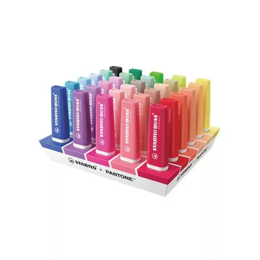 Szövegkiemelő készlet, asztali, STABILO "Boss Original x Pantone", 30 különböző szín