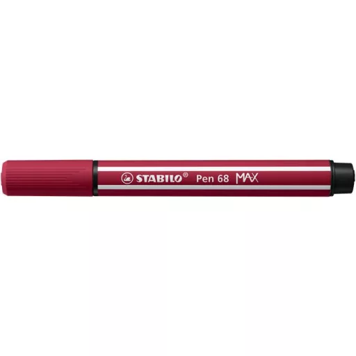 Filctoll, 1-5 mm, vágott hegy, STABILO "Pen 68 MAX", bordó