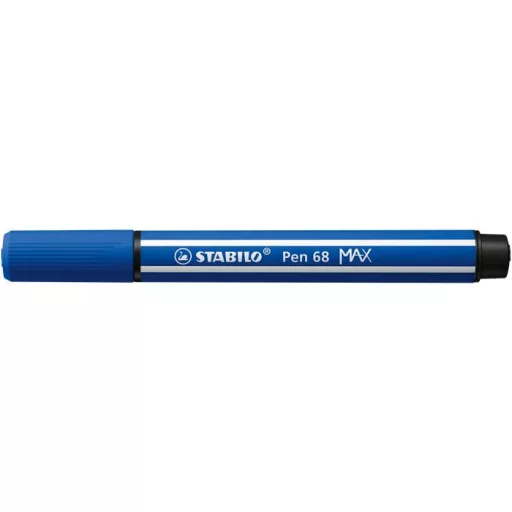 Filctoll, 1-5 mm, vágott hegy, STABILO "Pen 68 MAX", ultramarinkék