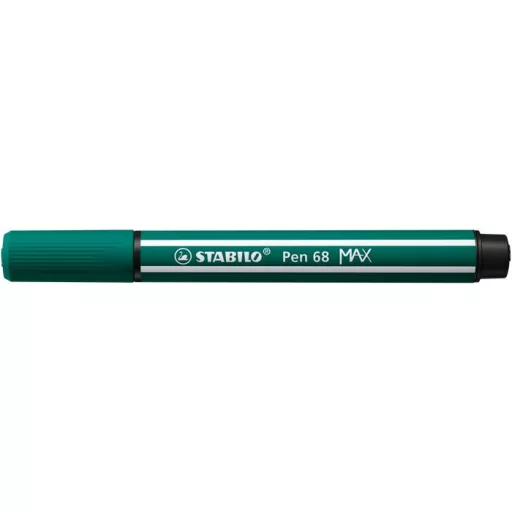 Filctoll, 1-5 mm, vágott hegy, STABILO "Pen 68 MAX", türkizzöld