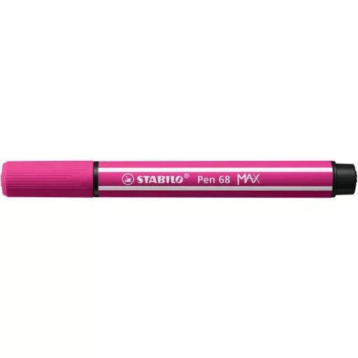 Filctoll, 1-5 mm, vágott hegy, STABILO "Pen 68 MAX", pink