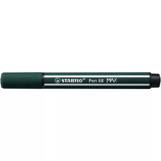 Filctoll, 1-5 mm, vágott hegy, STABILO "Pen 68 MAX", földzöld