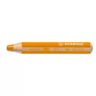   Színes ceruza, kerek, vastag, STABILO "Woody 3 in 1", narancssárga