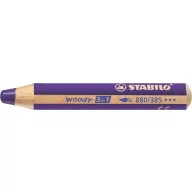   Színes ceruza, kerek, vastag, STABILO "Woody 3 in 1", viola